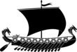 drakkar viking. stencil