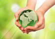 Hand holding the Earth Hand holding the Earth
