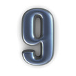 silberne Nummer - 9