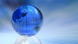 Rotating glass Earth globe Rotating glass Earth globe