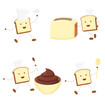 Funny toast icons