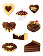 Set of chocolate desserts