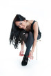 Fashion young woman in studio