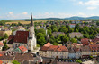 Aerial view on the town of Melk, in Austria, from Stift Melk