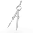 3d detailed compass 3d detailed compass
