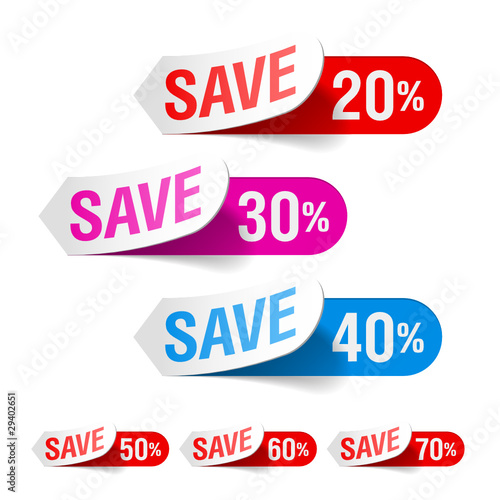 Vector: Discount labels Discount labels