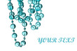 Beautiful string of beads, necklace isolated on white