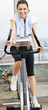 womanworkout  in fitness club on running track machine