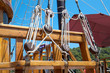 Strings of old sailing boat