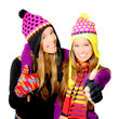 A fényképek részletei Happy smiling winter hat young women or girls
