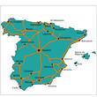 Carte des autoroutes d'Espagne