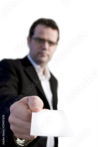 Photo: Businessman présentant une carte de visite Businessman présentant une carte de visite