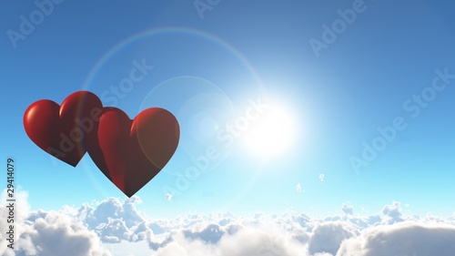 Illustration: Zwei Herzen im siebten Himmel - Zwei Herzen im 7. Himmel Zwei Herzen im siebten Himmel - Zwei Herzen im 7. Himmel