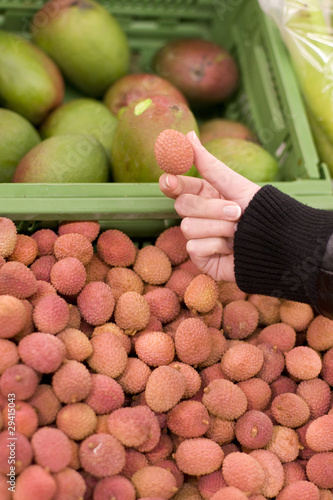 Photo: litchis au supermarché litchis au supermarché