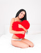 girl with a pillow