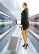 Business traveler with luggage Business traveler with luggage
