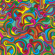 Moving  colorful spirals seamless pattern