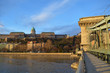 Buda Castle and Chain Bridge on Danube River Buda Castle and Chain Bridge on Danube River