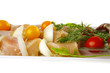 raw chicken shish kebab