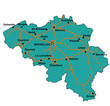 Carte des autoroutes de Belgique