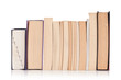 Row of hardcover books isolated on white background. Row of hardcover books isolated on white background.
