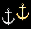 Golden and silver anchors Golden and silver anchors