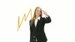 Woman shows statistic