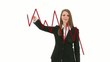 Woman shows statistic