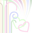 hearts on a white background