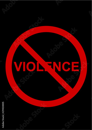 Vector: Stop violence illustration on black background Stop violence illustration on black background