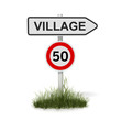 panneau village 50