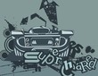 Grunge Automotive Background Grunge Automotive Background