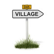 panneau village + départementale