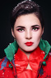 Woman with snowflakes