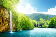waterfall in deep forest