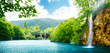 waterfall in deep forest