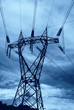 high-voltage pylon under cloudy sky high-voltage pylon under cloudy sky