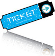 blue ticket vector