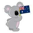 Koala Australian Flag