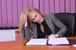 young woman working in the office