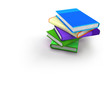 PILE DE LIVRES BLEU