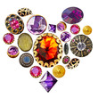 Photo: gemstone heart gemstone heart