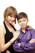 Foto: sister with the brother in good mood sister with the brother in good mood