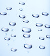 Water drops on blue background - Wallpaper