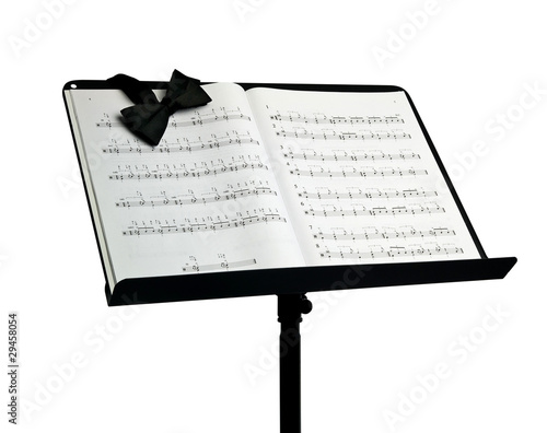 Photo: Bow tie on music stand Bow tie on music stand