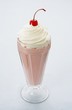 Milkshake with Whipped Cream and Cherry on Top