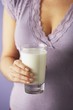 Photo: Glass of Milk Held in Woman's Hands Glass of Milk Held in Woman's Hands