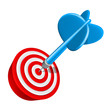 Aim success ted radial target isolated on white Aim success ted radial target isolated on white