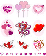 Vector: valentines hearts love collection valentines hearts love collection