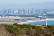 Cabrillo statue and panorama of San Diego